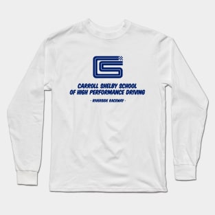 1962 Carroll Shelby School of High Performance Driving  - blue print Long Sleeve T-Shirt